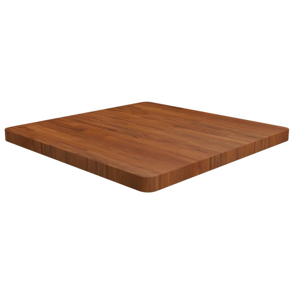 Firkantet Bordplade 40X40X1,5 Cm Ubehandlet Massivt Egetræ - Mørkebrun / 70 x 70 x 4 cm