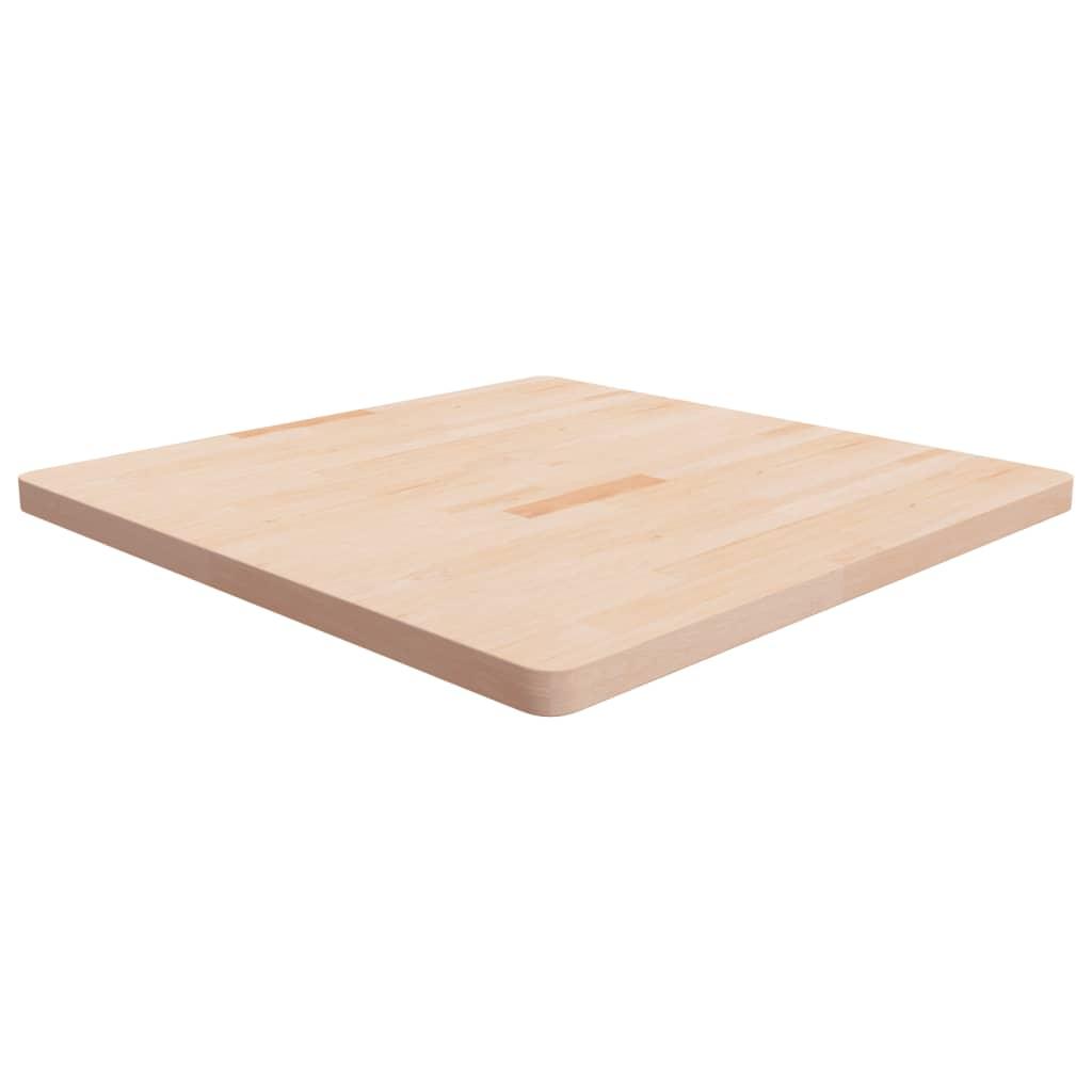 Firkantet Bordplade 40X40X1,5 Cm Ubehandlet Massivt Egetræ - Naturfarvet / 90 x 90 x 4 cm