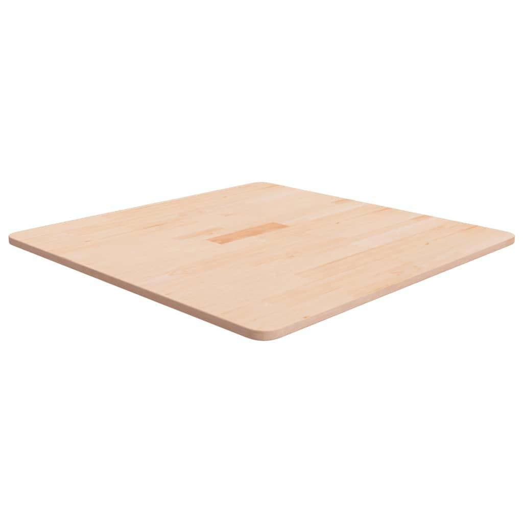Firkantet Bordplade 40X40X1,5 Cm Ubehandlet Massivt Egetræ - Naturfarvet / 70 x 70 x 1.5 cm