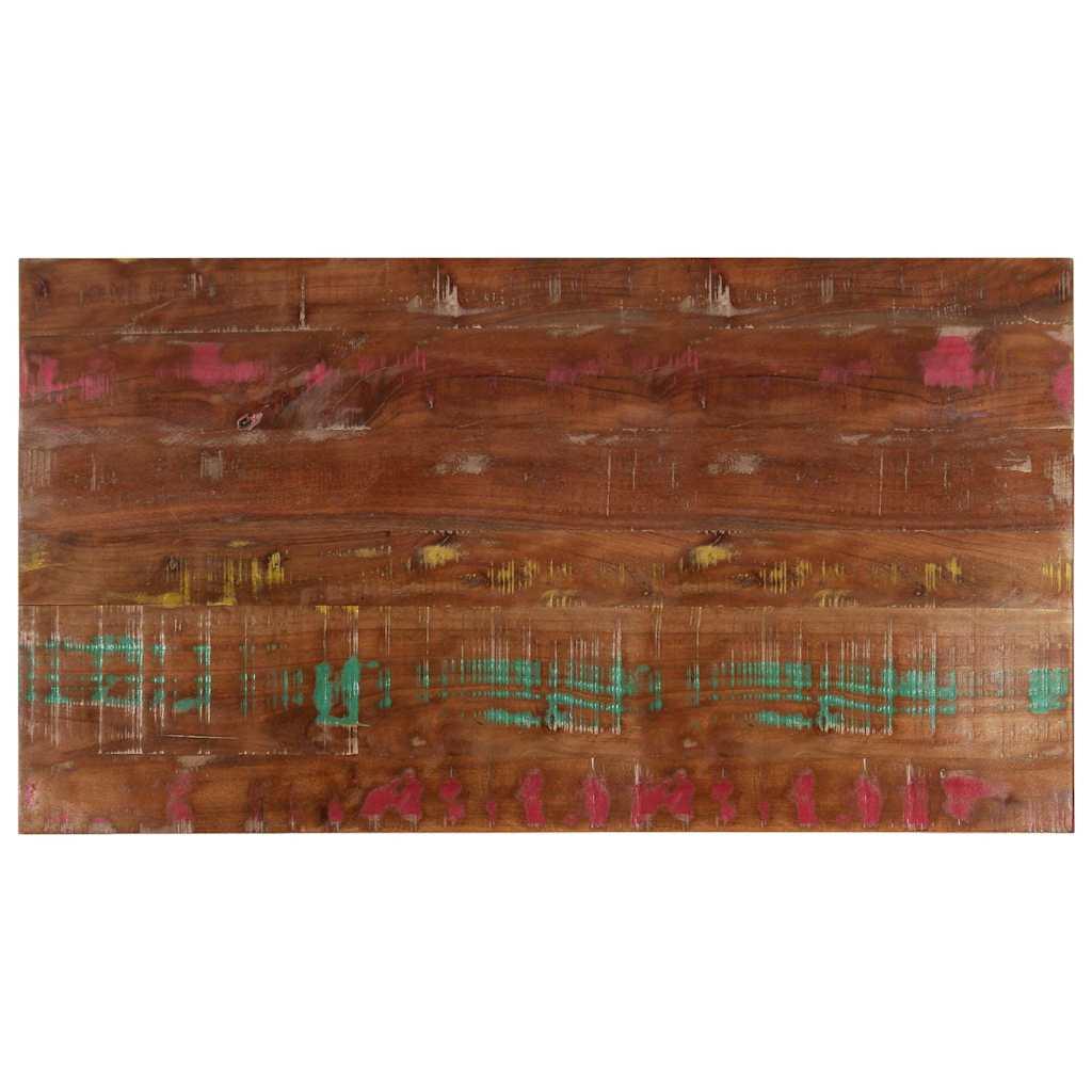 Bordplade 100x60x3,8 cm rektangulær massivt genbrugstræ