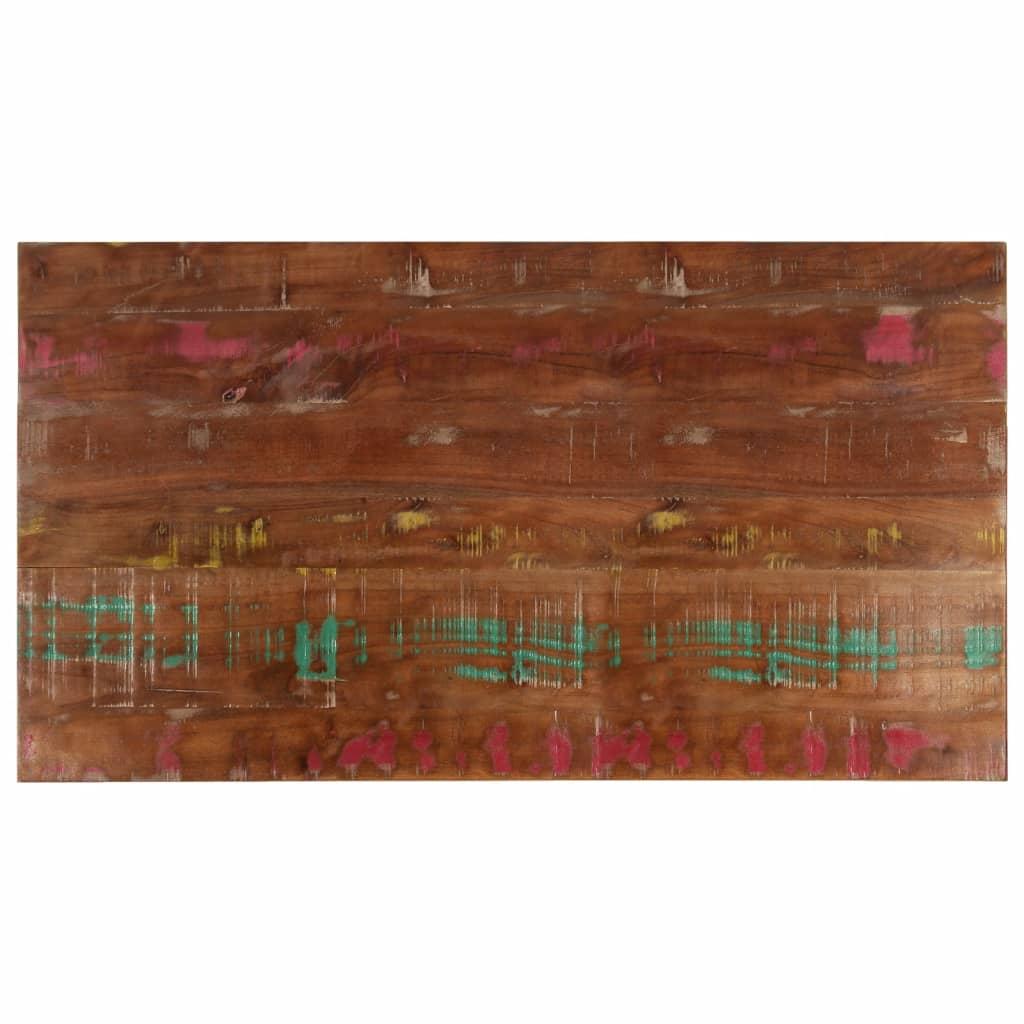 Bordplade 120x70x2,5 cm rektangulær massivt genbrugstræ