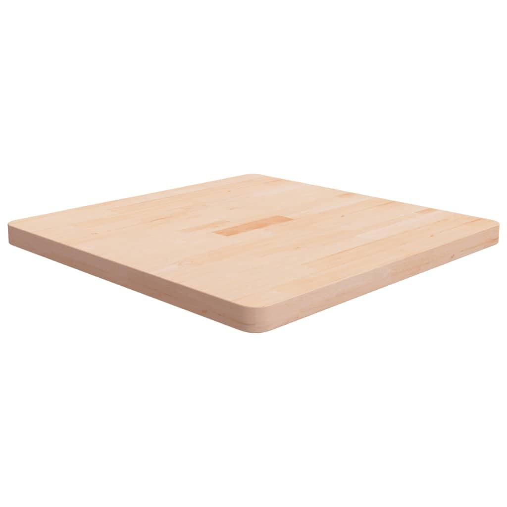 Firkantet Bordplade 40X40X1,5 Cm Ubehandlet Massivt Egetræ - Naturfarvet / 70 x 70 x 4 cm