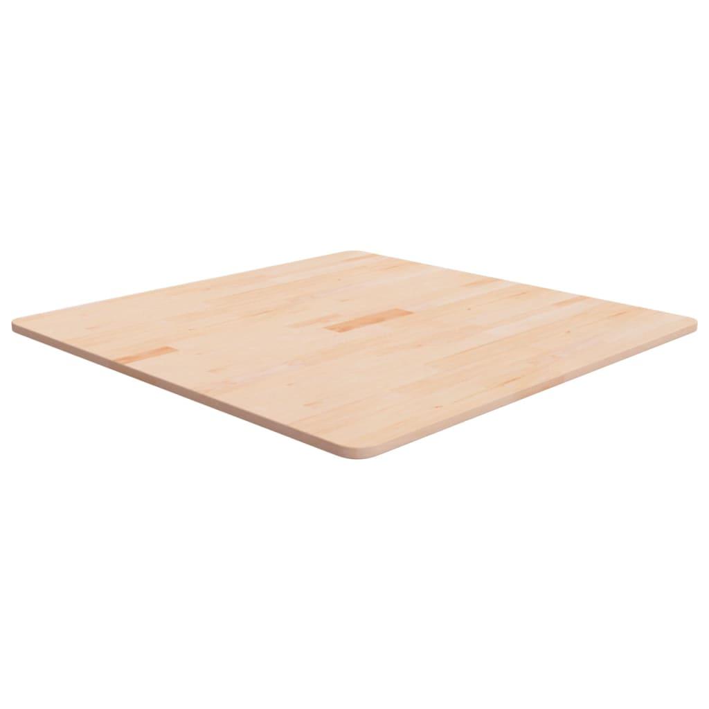 Firkantet Bordplade 40X40X1,5 Cm Ubehandlet Massivt Egetræ - Naturfarvet / 80 x 80 x 1.5 cm
