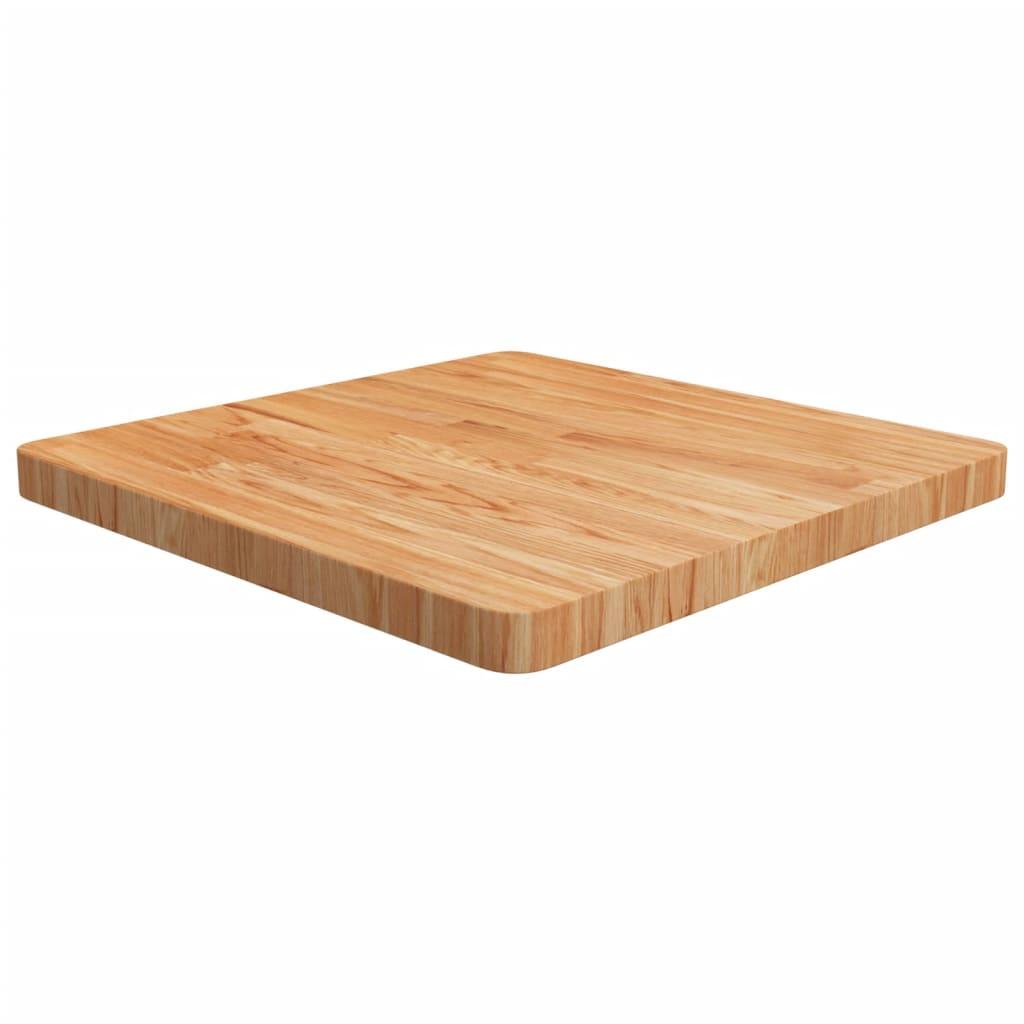 Firkantet Bordplade 40X40X1,5 Cm Ubehandlet Massivt Egetræ - Lysebrun / 60 x 60 x 4 cm