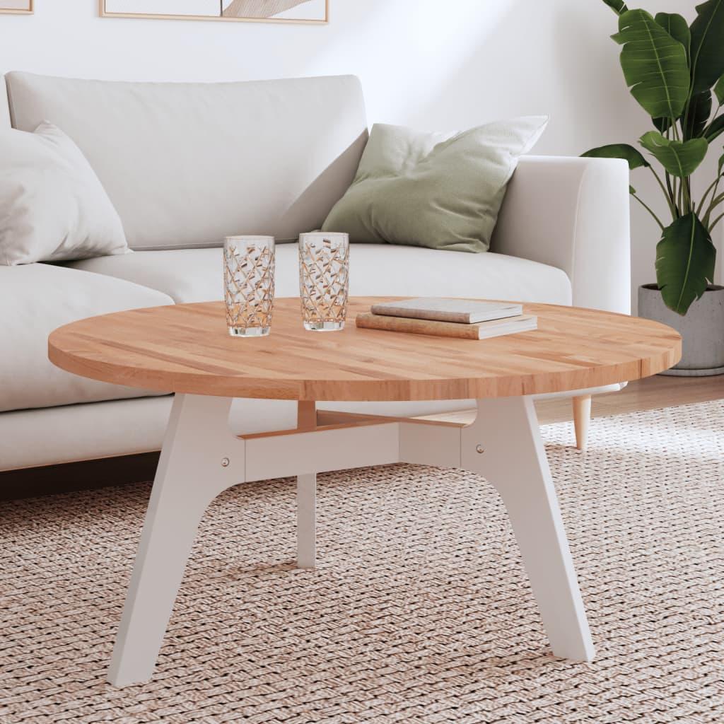 Bordplade Ø90X1,5 Cm Rund Massivt Bøgetræ - Brun / 90 x 2.5 cm
