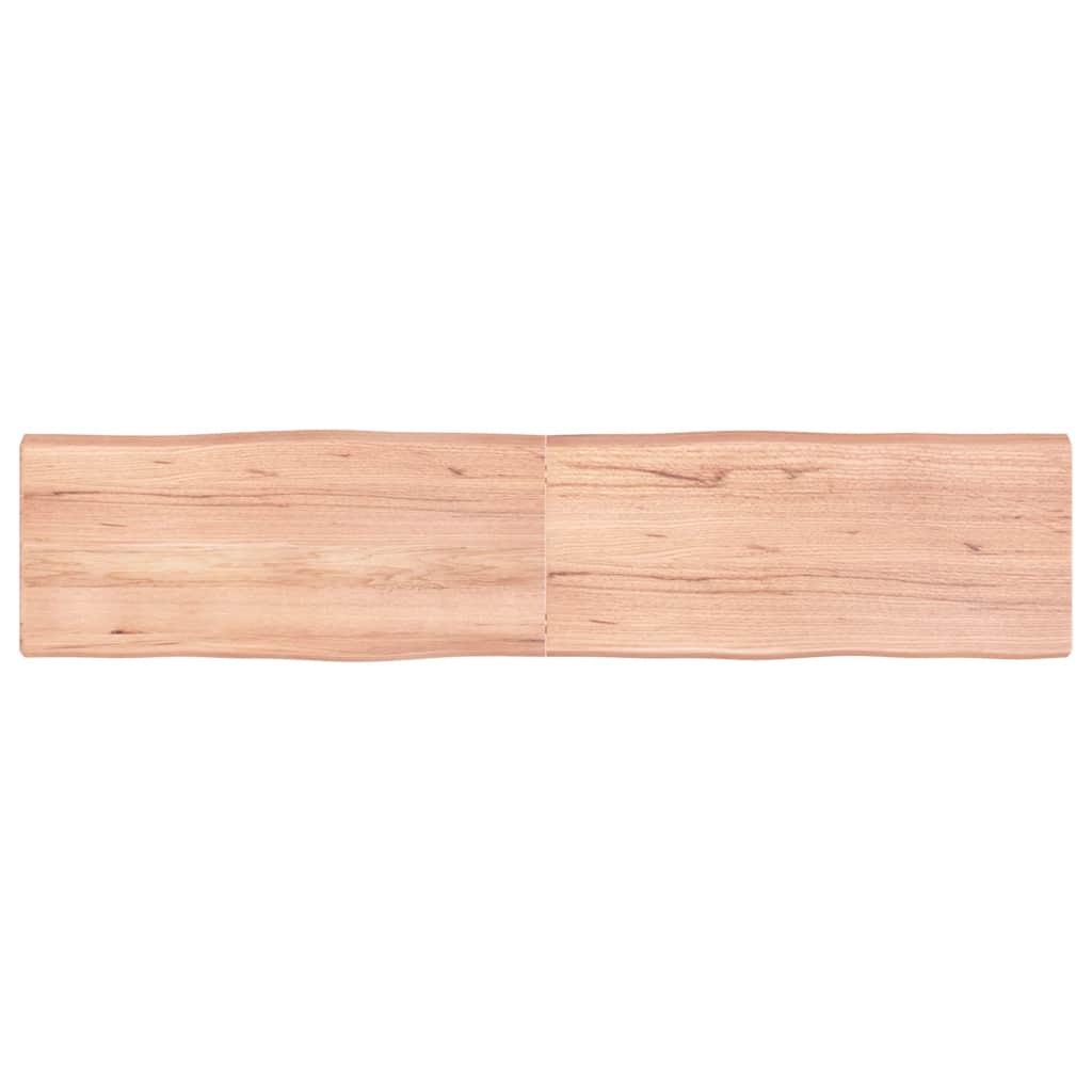 Bordplade 180x40x(2-6) cm naturlig kant behandlet træ lysebrun