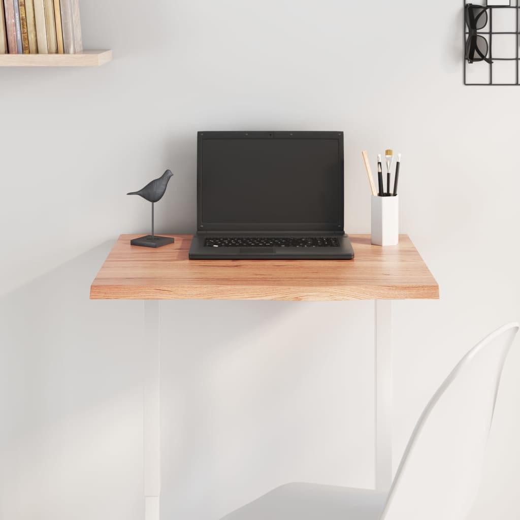 Bordplade Behandlet Massivt Eg Lysebrun - 60 x 40 x 2 cm
