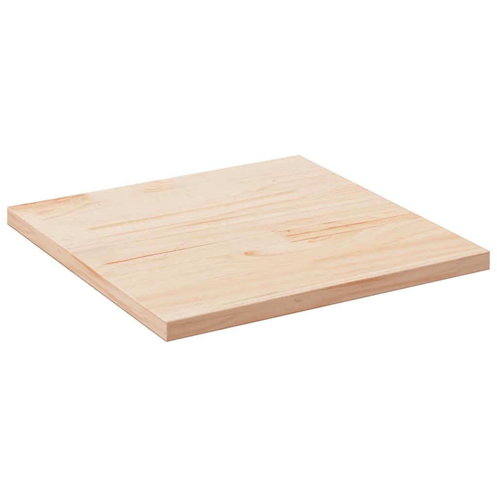 Bordplade 80x80x2,5 cm massivt træ firkantet fyrretræ