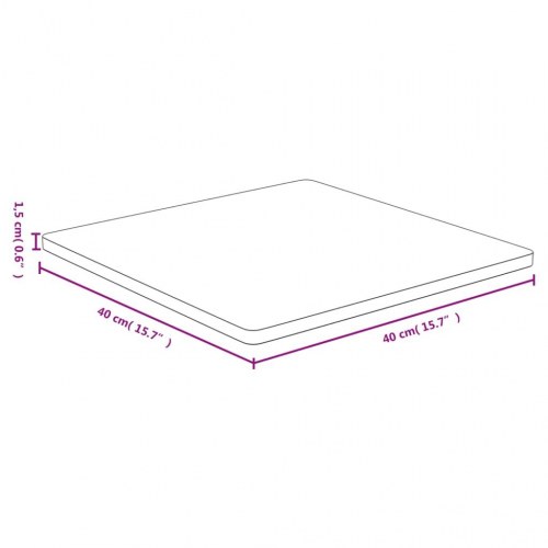 Firkantet bordplade i bambus 40 × 40 × 1,5 cm
