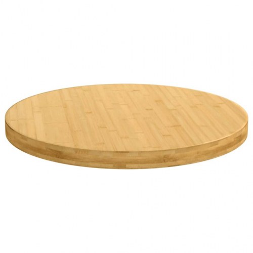 Bordplade Ø80x4 cm bambus