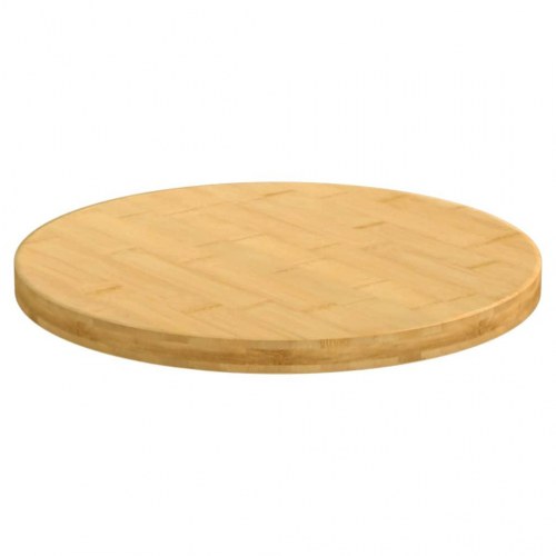 Rund bordplade i bambus Ø30 x 2,5 cm - lakeret