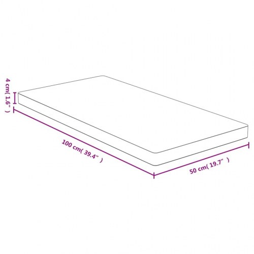 Bordplade i bambus 50 × 100 × 4 cm - rektangulær, lakeret