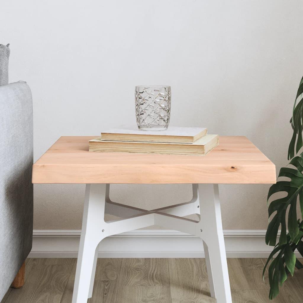 Bordplade 60X60X(2-6)Cm Naturlig Kant Ubehandlet Massivt Træ Naturfarvet - 40 x 40 x 4 cm