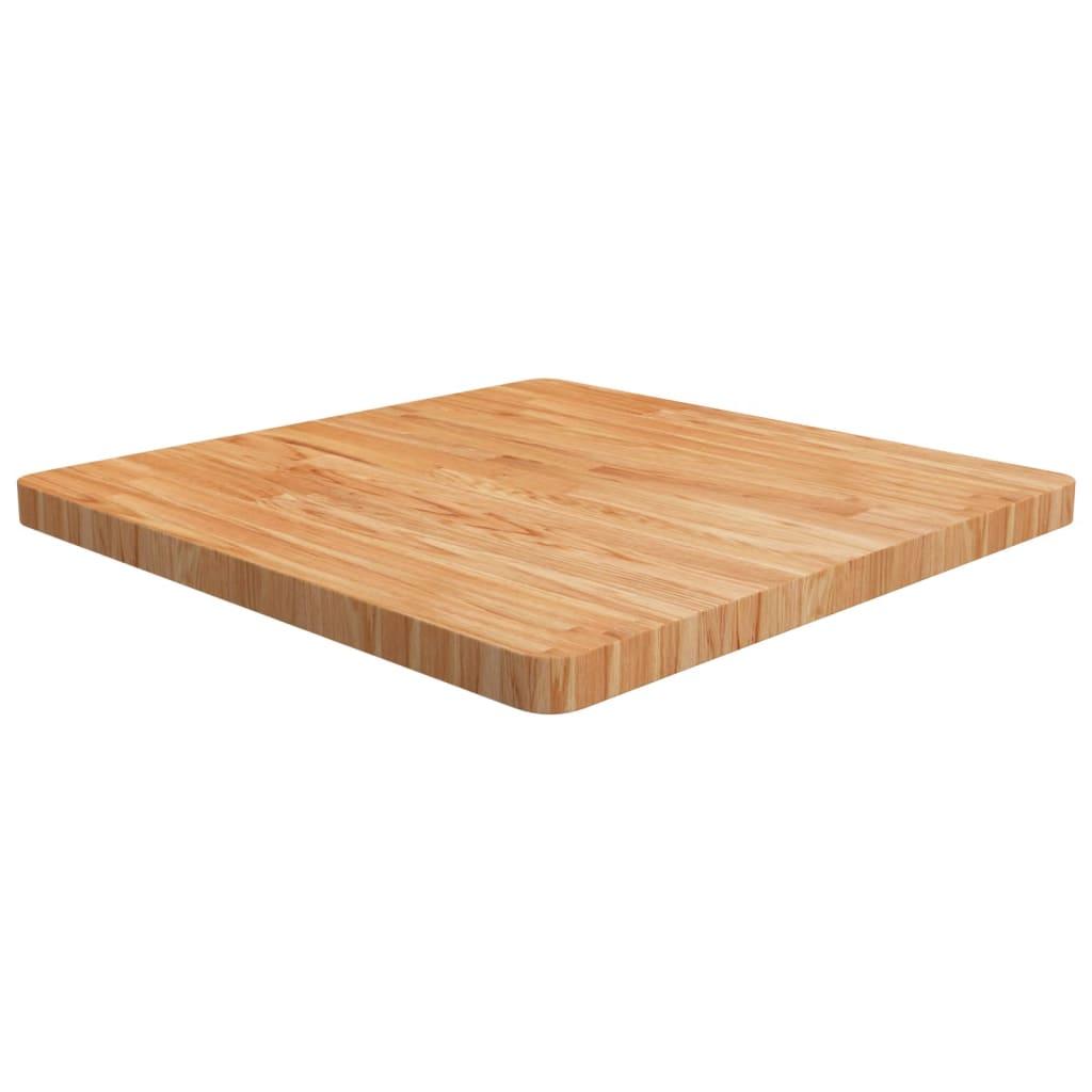 Firkantet Bordplade 40X40X1,5 Cm Ubehandlet Massivt Egetræ - Lysebrun / 70 x 70 x 4 cm