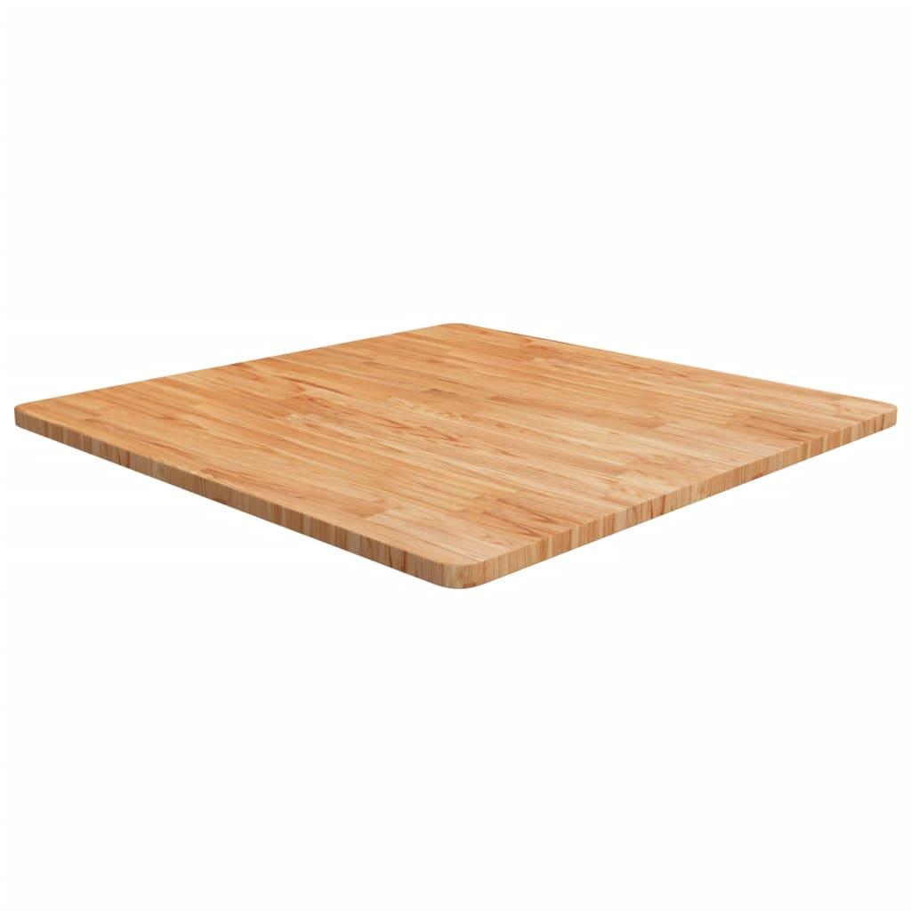 Firkantet Bordplade 40X40X1,5 Cm Ubehandlet Massivt Egetræ - Lysebrun / 90 x 90 x 2.5 cm