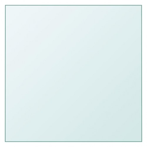 Bordplade 60x60 cm hærdet glas transparent