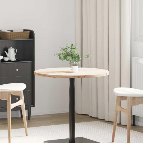 Bordplade Ø70x2,5 cm massivt fyrretræ