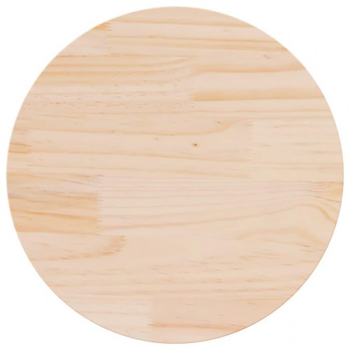 Bordplade Ø70x2,5 cm massivt fyrretræ