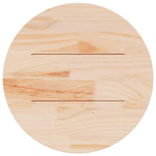 Bordplade Ø70x2,5 cm massivt fyrretræ