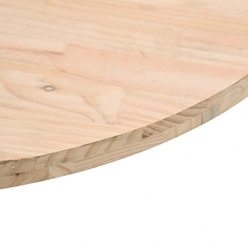 Bordplade Ø70x2,5 cm massivt fyrretræ
