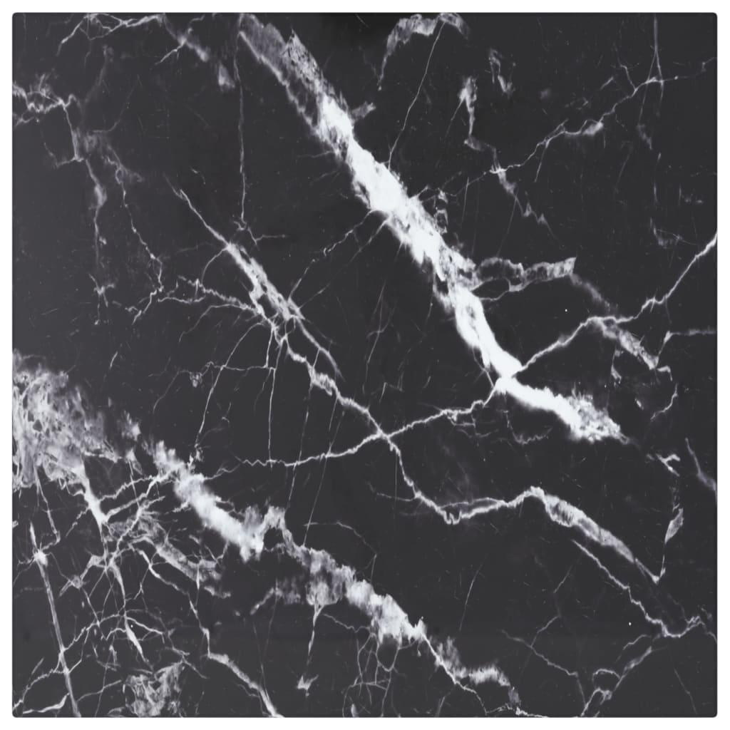 Bordplade Hærdet Glas Rund 300 Mm - Sort og hvid / 40 x 40 cm