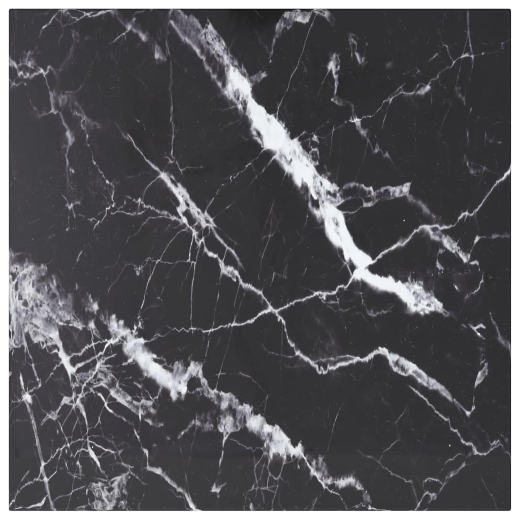 Bordplade Hærdet Glas Rund 300 Mm - Sort og hvid / 60 x 60 cm