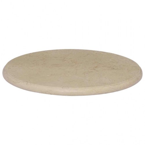 Rund bordplade Ø50 x 2,5 cm - marmor, cremefarvet