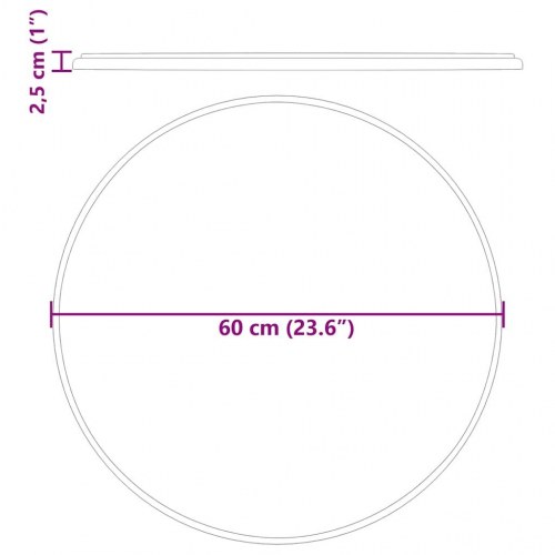Bordplade i marmor - Ø60 × 2,5 cm, sort