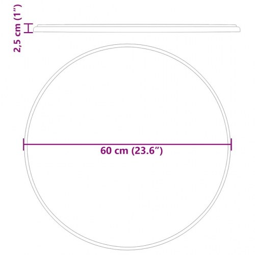Rund bordplade i marmor Ø60 x 2,5 cm - cremefarvet