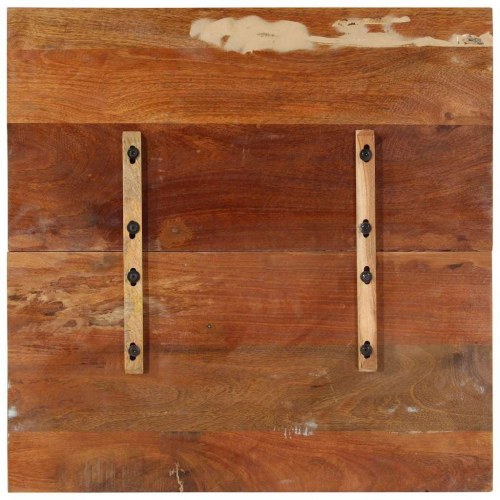 Bordplade 80x80 cm 25-27 mm firkantet massivt genbrugstræ