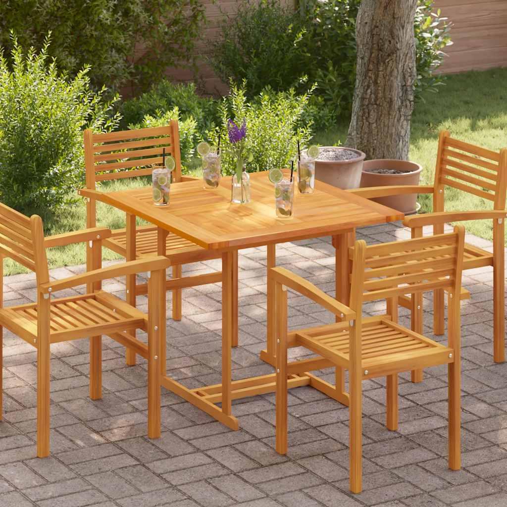 Bordplade 2,5 Cm 40 Cm Massivt Teaktræ - Firkantet / 90 x 90 cm