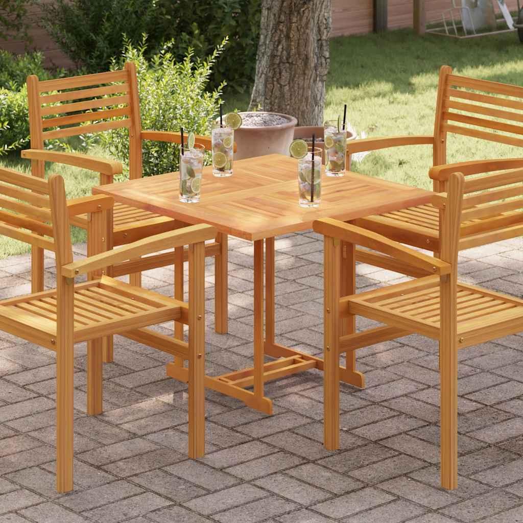 Bordplade 2,5 Cm 40 Cm Massivt Teaktræ - Firkantet / 80 x 80 cm