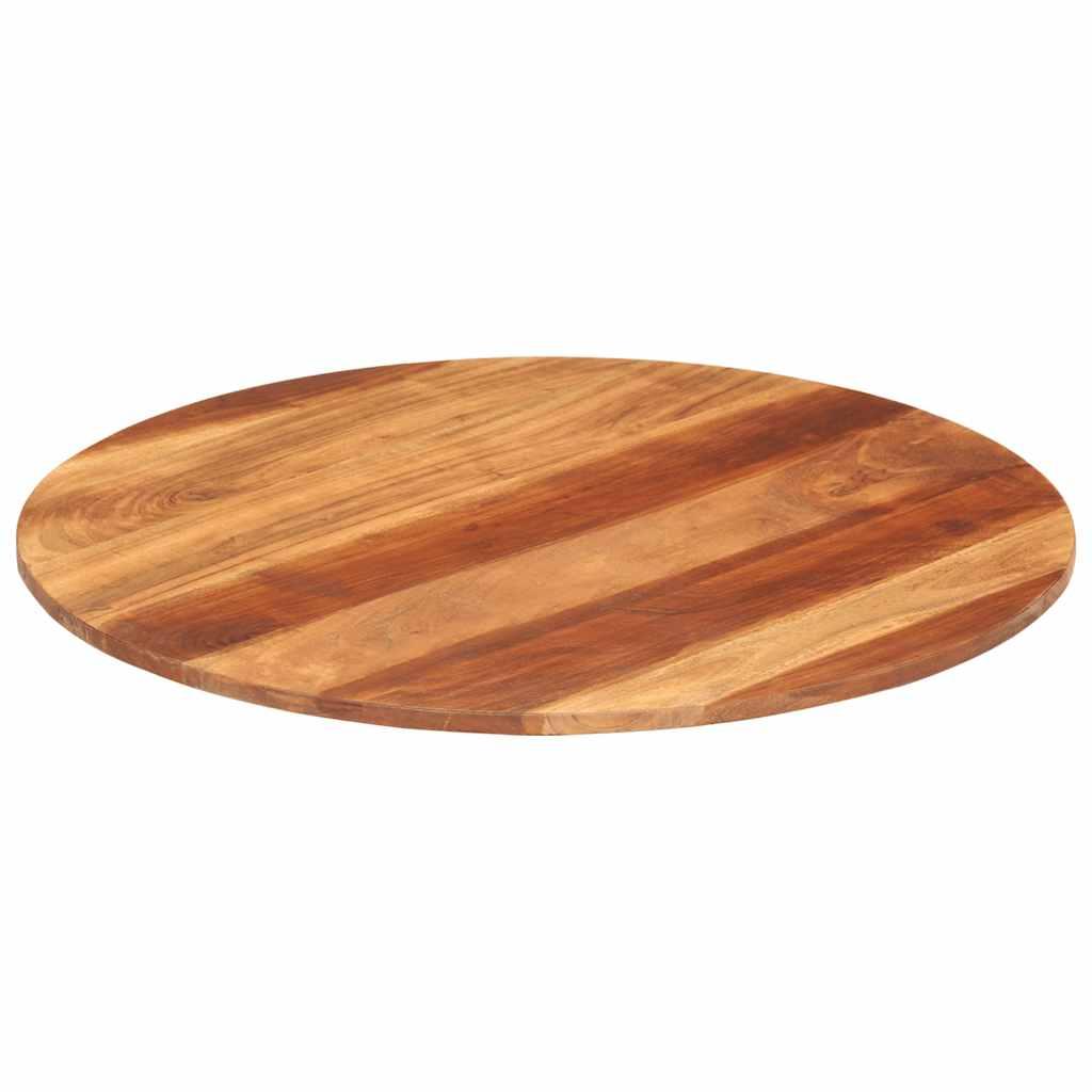 Bordplade 15-16 Mm 40 Cm Rund Massivt Akacietræ - Massivt sheeshamtræ / 70 cm 15-16 mm