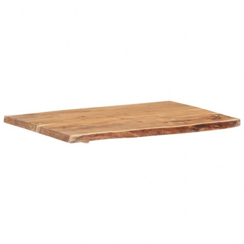 Bordplade i massivt akacietræ med naturlig kant - 100 x (50-60) cm