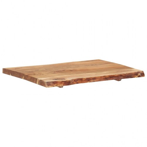 Bordplade i massivt akacietræ 80 x (50-60) cm med naturlig kant