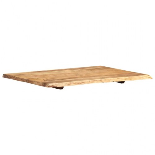 Bordplade i massivt akacietræ 80 x 50-60 cm - naturlig kant