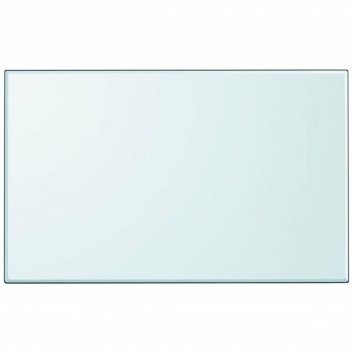Rektangulær bordplade i hærdet glas - 100 × 62 cm, 8 mm, transparent