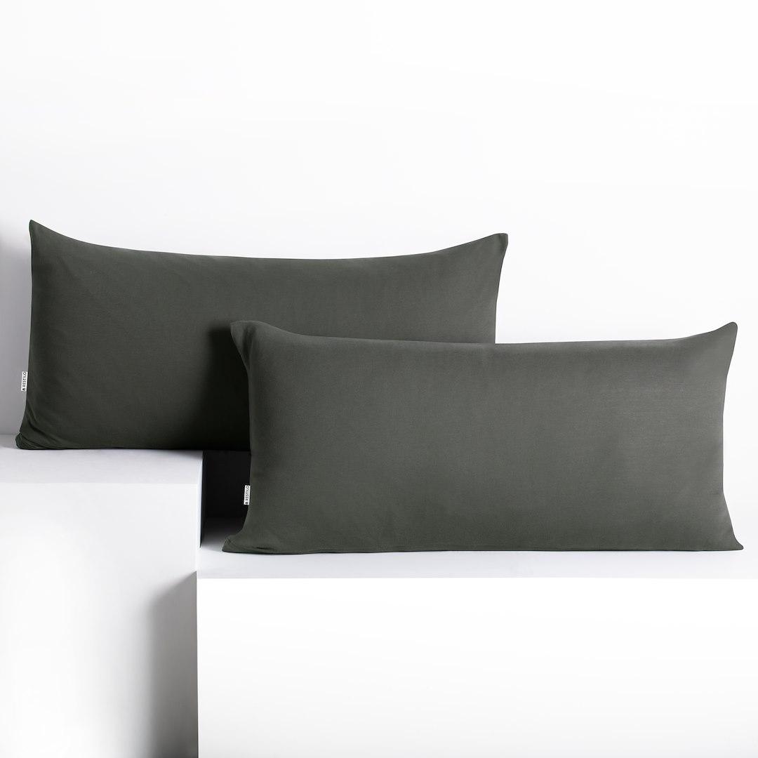 DecoKing Amber pudebetræk 40×80 cm - grafit, jersey, 2 stk.