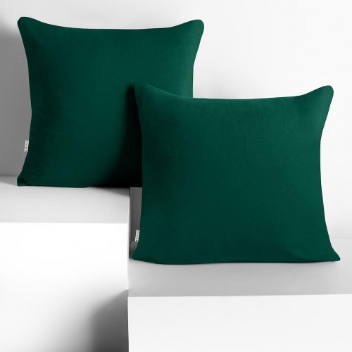 DecoKing Amber pudebetræk 40x40 - flaskegrøn jersey, 2 stk.