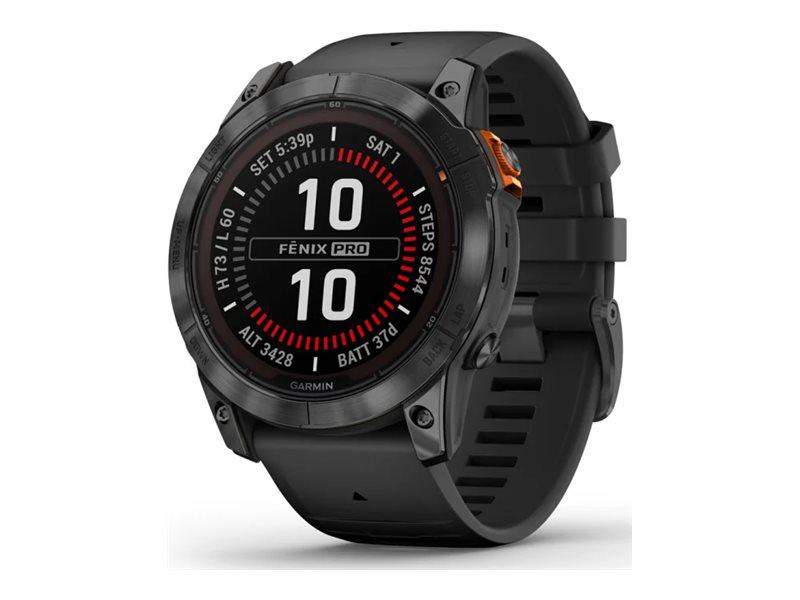 Garmin fnix 7X Pro Solar 51 mm sportsur - skifergrå/sort