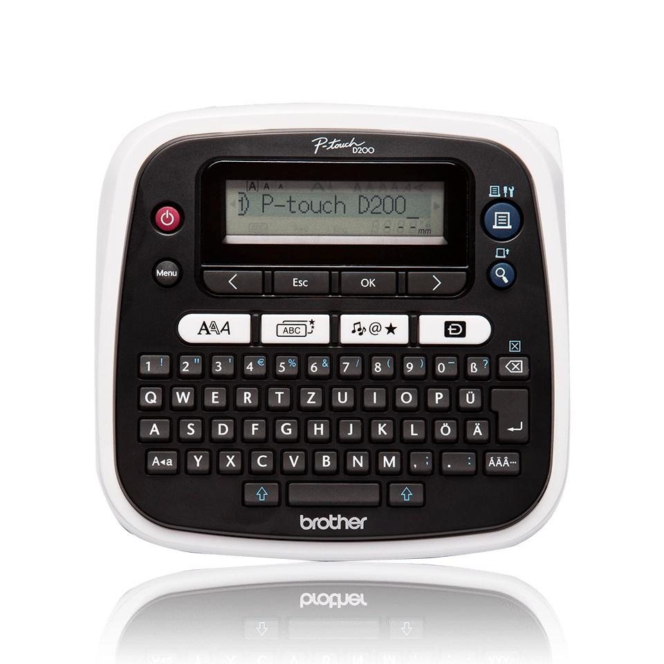 Brother P-touch PT-D200BWVP labelmaskine - termisk overførsel, 180 × 180 dpi, 20 mm/sek, TZe billede