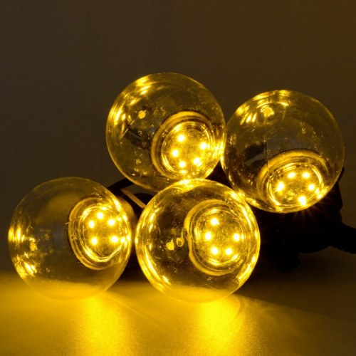 Lyskæde 10 m med 24 LED-pærer - varm hvid, IP44 (463627)