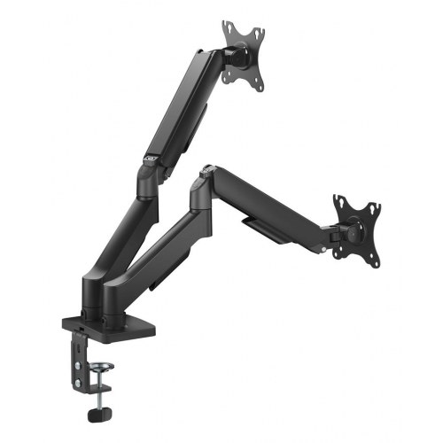 Skærmholder Deltaco ARM-1300-B til 2 skærme - sort