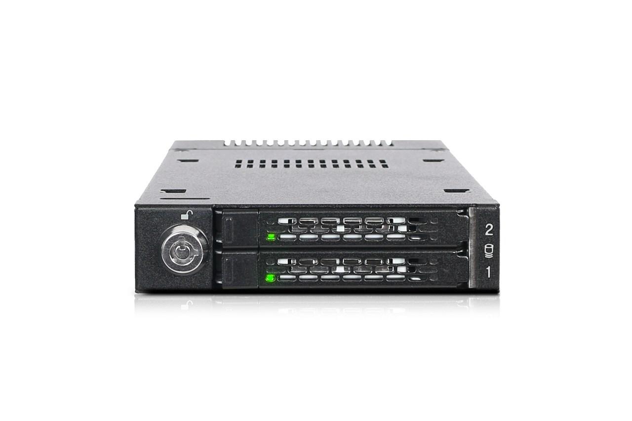 Icy Dock ToughArmor MB834M2K-B - sort M.2 SSD-kabinet (2 drev, hot-swap) billede