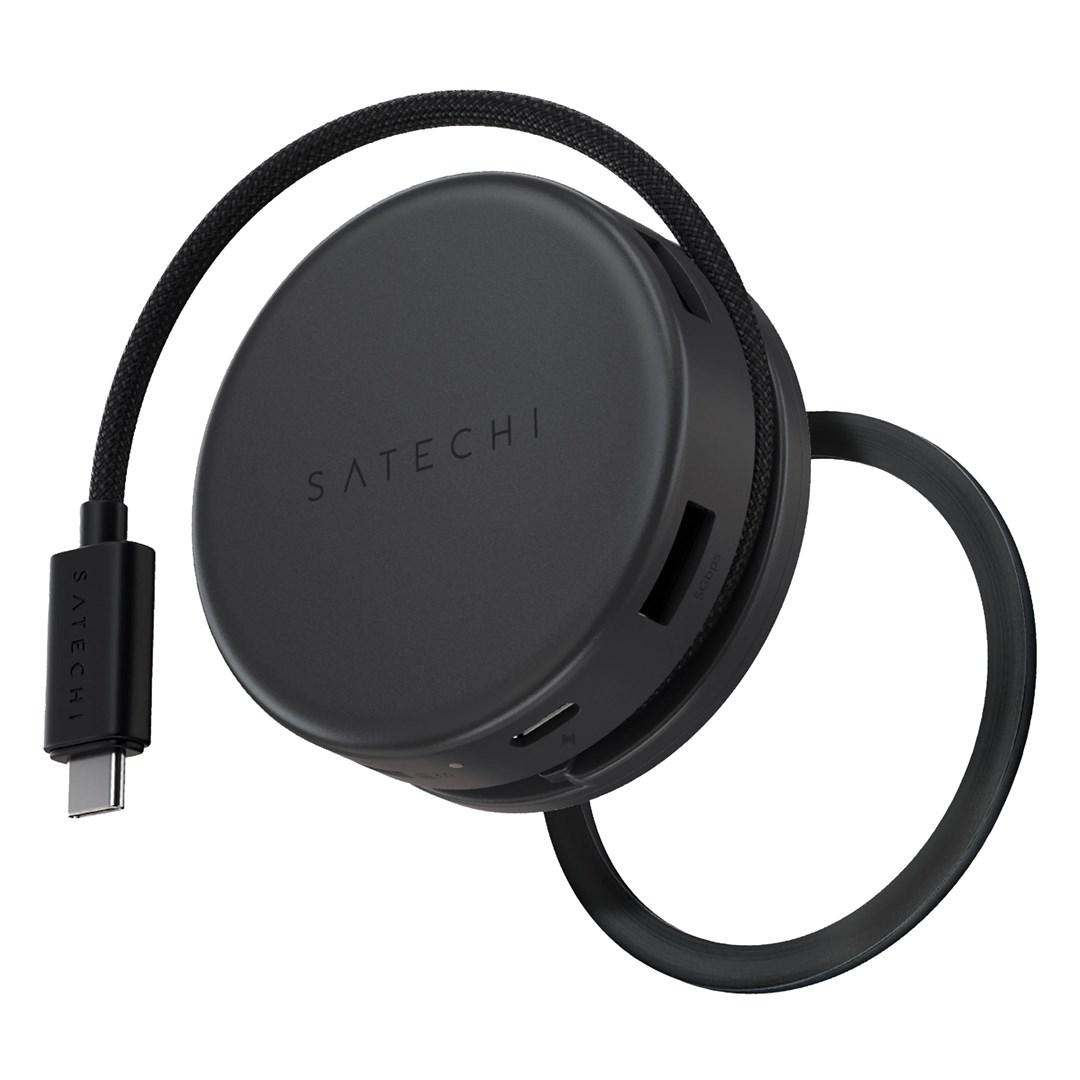 Satechi On‑the‑Go USB‑C hub - 7 porte, 5 Gbit/s, sort billede