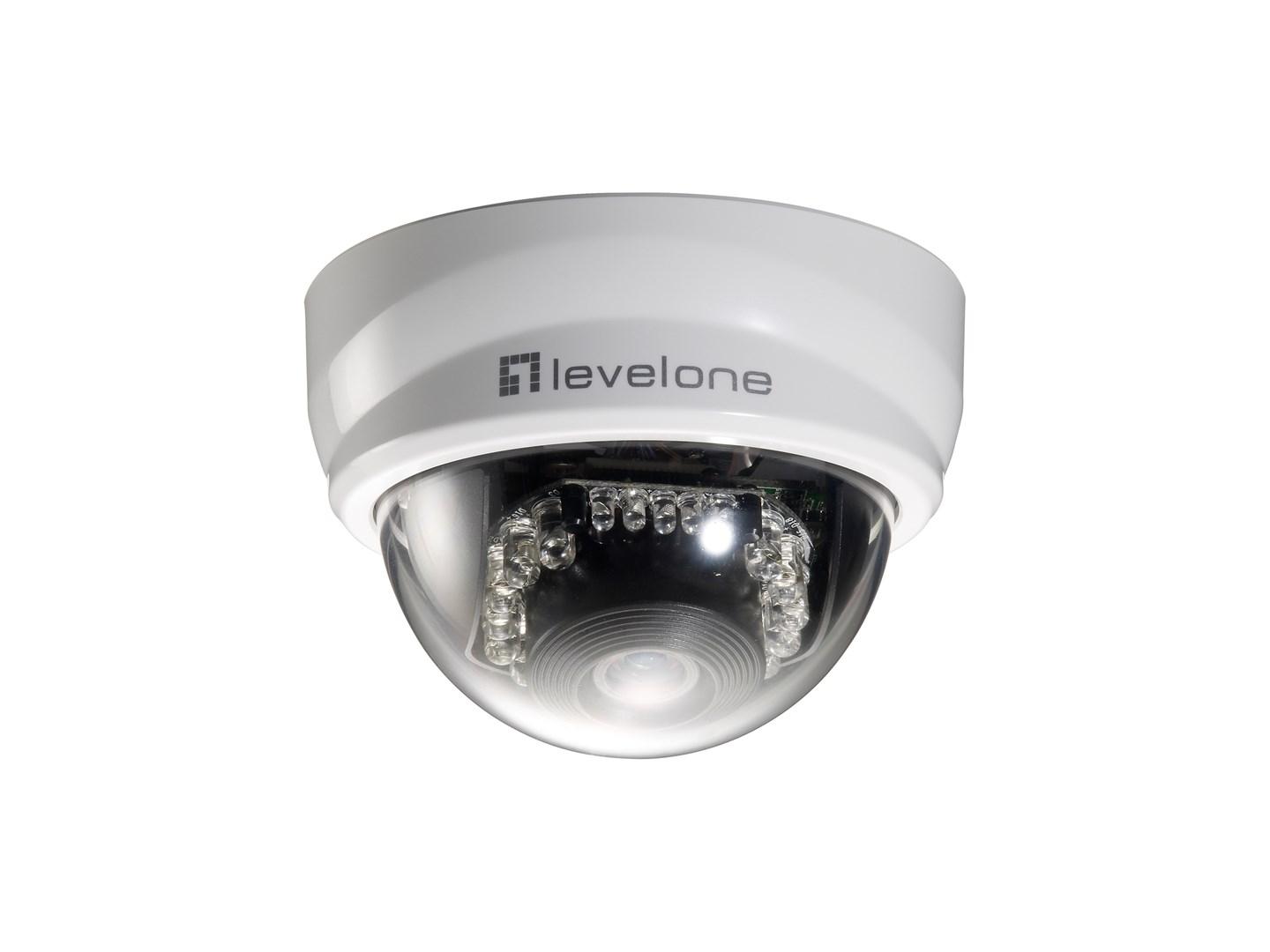 LevelOne FCS-3101 fast dome IP-kamera 2 MP med PoE og IR billede