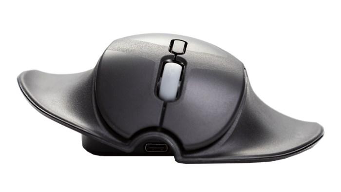 HandshoeMouse Shift - ergonomisk Bluetooth-mus til kontor, ambidextrous, 1.000 DPI (str. L) billede