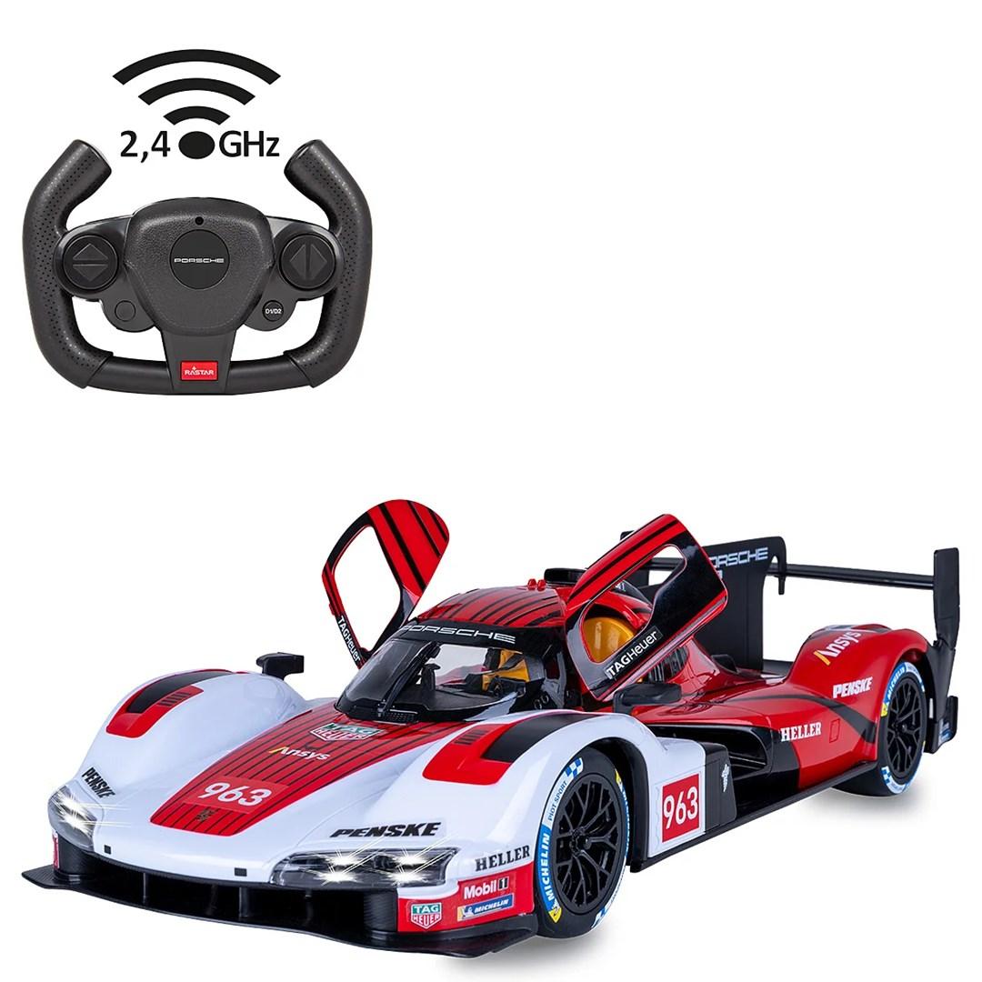 Fjernstyret sportsbil 1:14 - 2,4 GHz, elektrisk motor (hvid/rød)
