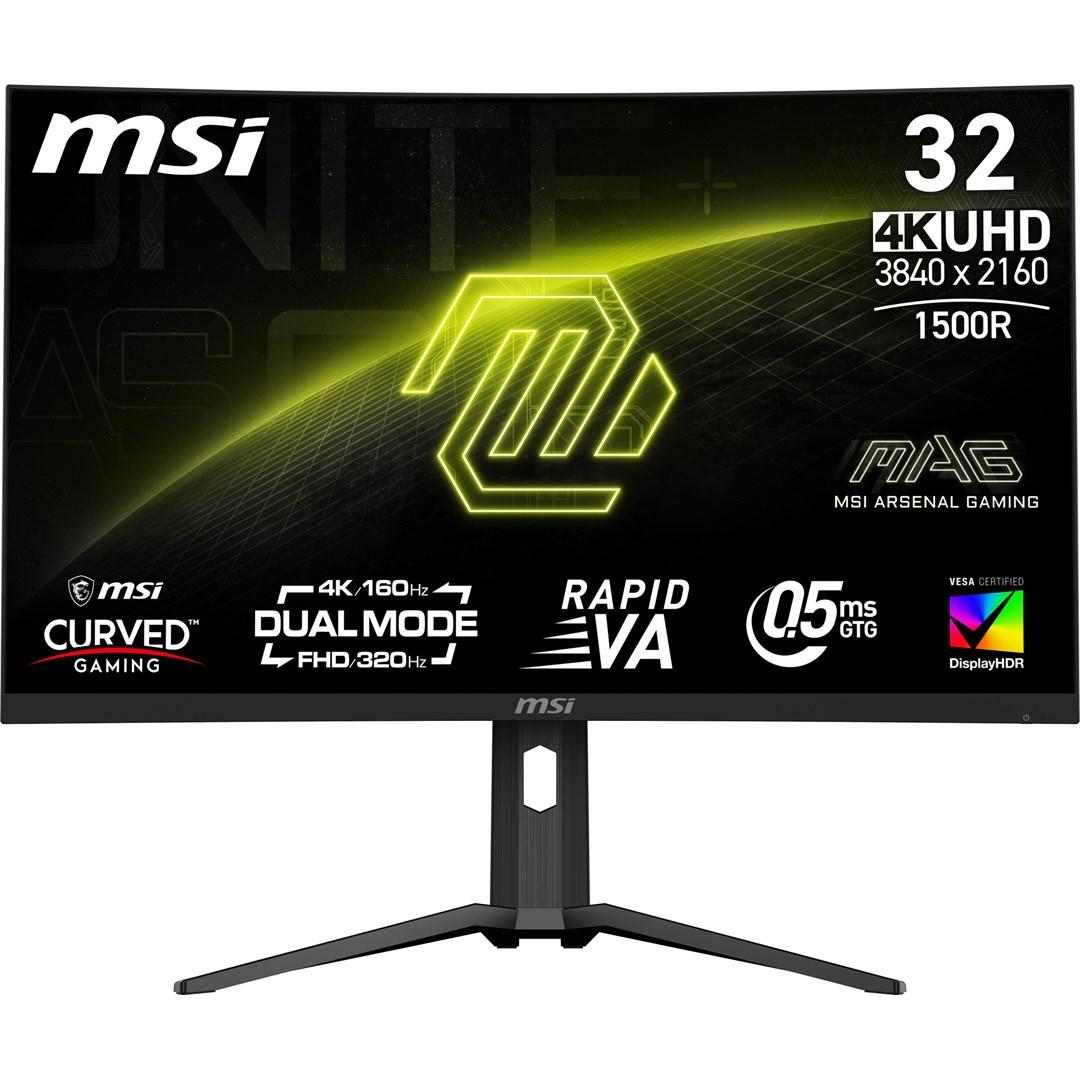 MSI MAG 321CUPDF 31,5" buet 4K gaming-skærm (VA, 160 Hz) - Sort billede
