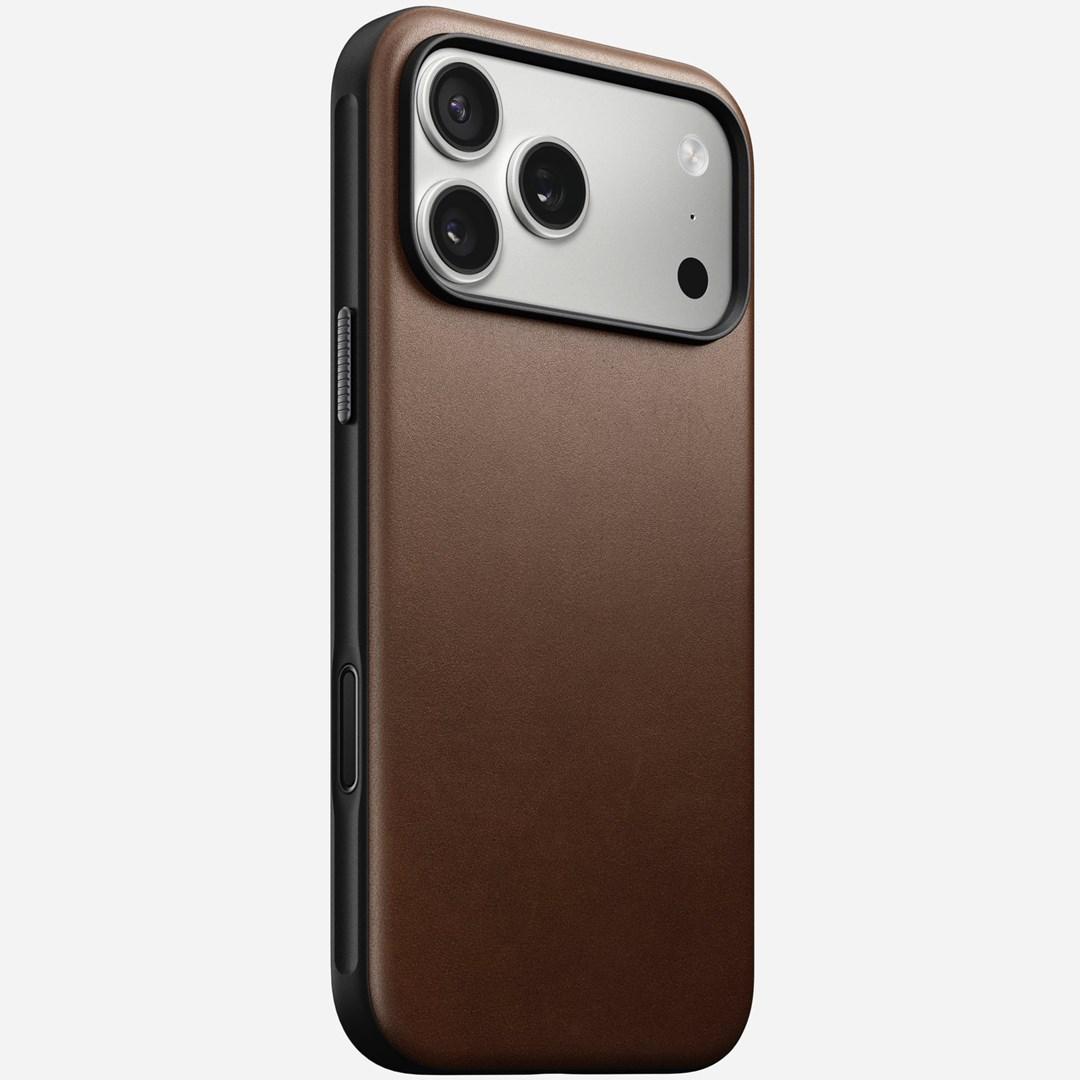 Nomad Modern Leather Case - lÃ¦dercover til iPhone 6,9" (MagSafe), Rustic Brown
